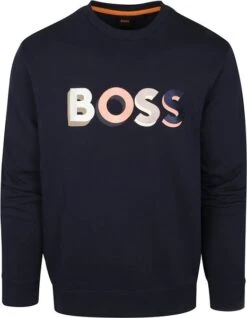 Hugo Boss Trui Logo Donkerblauw