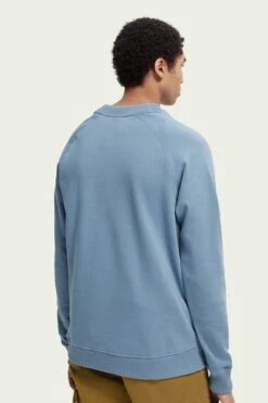 Scotch And Soda Sweater Logo Blauw -Kleding Verkoop 73446 5