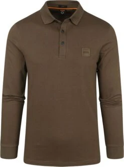 Hugo Boss LS Passerby Polo Donkergroen