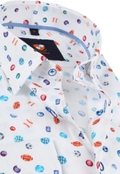 Suitable Twill Overhemd Ballen Wit -Kleding Verkoop 73791 2 1