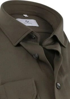 Suitable Overhemd Tech Stretch Donkergroen -Kleding Verkoop 73800 2 1