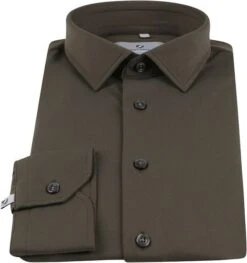 Suitable Overhemd Tech Stretch Donkergroen -Kleding Verkoop 73800 3 1