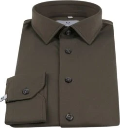 Suitable Overhemd Tech Stretch Donkergroen -Kleding Verkoop 73800 3