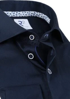 R2 Overhemd Extra Lange Mouwen Donkerblauw -Kleding Verkoop 73821 2 1