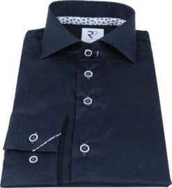 R2 Overhemd Extra Lange Mouwen Donkerblauw -Kleding Verkoop 73821 3 1