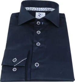 R2 Overhemd Extra Lange Mouwen Donkerblauw -Kleding Verkoop 73821 3