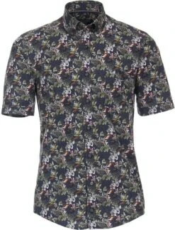 Casa Moda KM Overhemd Botanische Print Donkerblauw -Kleding Verkoop 73830 1 1