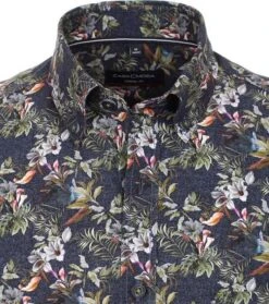 Casa Moda KM Overhemd Botanische Print Donkerblauw -Kleding Verkoop 73830 2 1