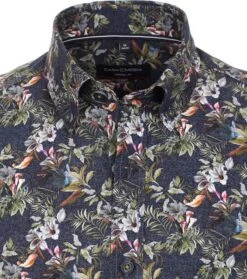 Casa Moda KM Overhemd Botanische Print Donkerblauw -Kleding Verkoop 73830 2