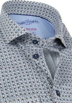 Pure Functional Overhemd Print Blauw Bruin 12 Pure Functional Overhemd Print Blauw Bruin -Kleding Verkoop 73853 2 1