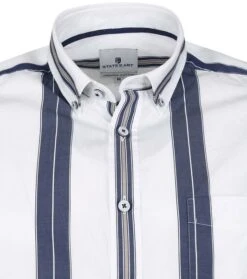 State Of Art Shortsleeve Overhemd Blauw Gestreept -Kleding Verkoop 73951 2