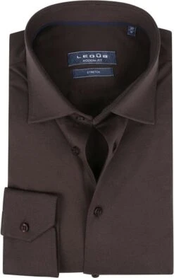 Ledub Tricot Overhemd Donkerbruin -Kleding Verkoop 74328 1 1