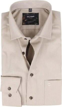 Olymp Luxor Overhemd Beige
