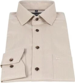 Olymp Luxor Overhemd Beige -Kleding Verkoop 74365 3