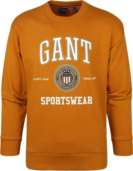 Gant Sweater O-Hals Okergeel 8 Gant Sweater O-Hals Okergeel - Image 6