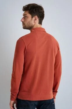 PME Legend Longsleeve Pique Polo Rood -Kleding Verkoop 74482 6