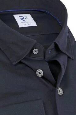 R2 Overhemd Uni Donkerblauw 12 R2 Overhemd Uni Donkerblauw -Kleding Verkoop 74511 2 1