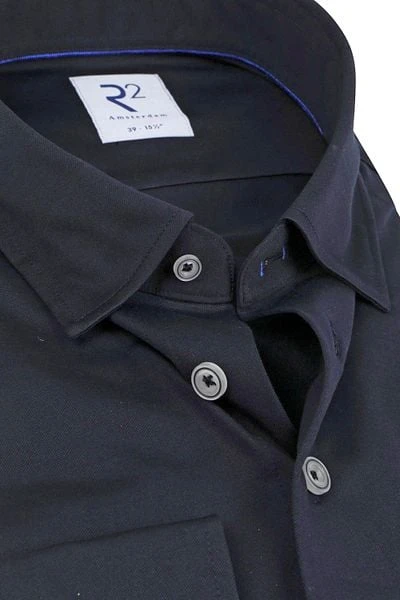 R2 Overhemd Uni Donkerblauw 7 R2 Overhemd Uni Donkerblauw - Image 5