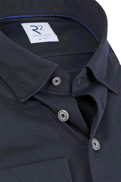 R2 Overhemd Uni Donkerblauw 4 R2 Overhemd Uni Donkerblauw - Image 2