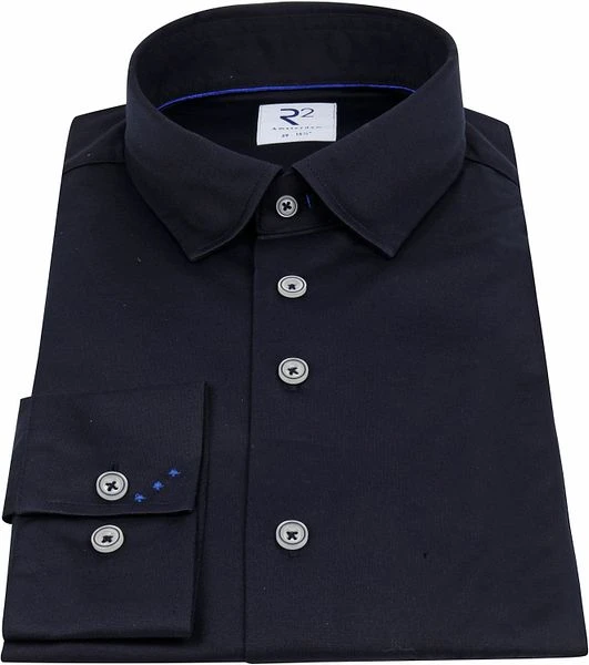 R2 Overhemd Uni Donkerblauw 5 R2 Overhemd Uni Donkerblauw - Image 3