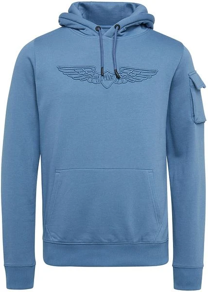 PME Legend Hoodie Brushed Fleece Blauw 3 PME Legend Hoodie Brushed Fleece Blauw