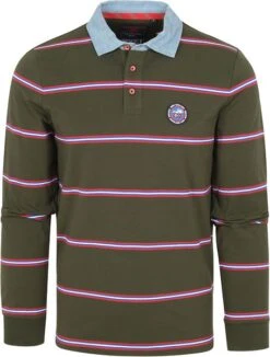 NZA Polo Franz Josef Strepen Donkergroen -Kleding Verkoop 74571 1 1