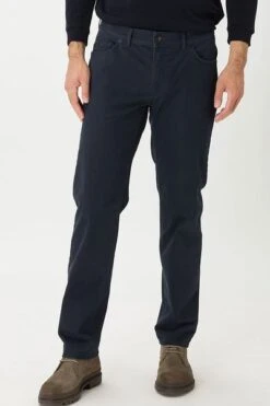 Brax Cadiz Broek Five Pocket Donkerblauw Print -Kleding Verkoop 74580 3