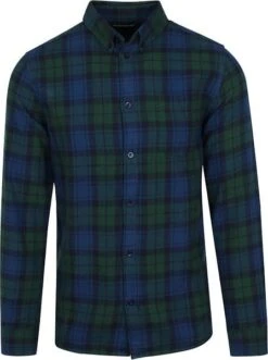 KnowledgeCotton Apparel Flanel Overhemd Donkergroen Geruit -Kleding Verkoop 74614 1 1