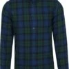 KnowledgeCotton Apparel Flanel Overhemd Donkergroen Geruit -Kleding Verkoop 74614 1