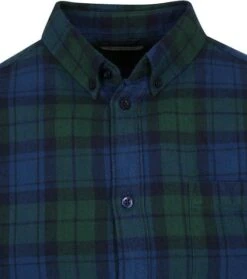 KnowledgeCotton Apparel Flanel Overhemd Donkergroen Geruit -Kleding Verkoop 74614 2 1