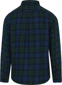 KnowledgeCotton Apparel Flanel Overhemd Donkergroen Geruit -Kleding Verkoop 74614 4