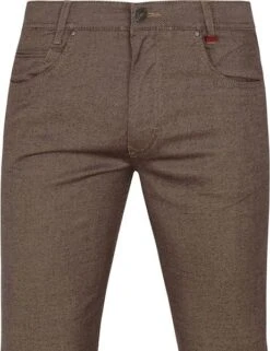 Mac Broek Arne Bruin Melange -Kleding Verkoop 74639 2 1