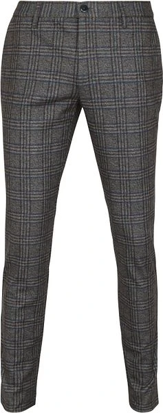 Alberto Rob Stretch Chino Grijs Geruit