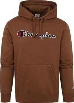 Champion Hoodie Logo Bruin -Kleding Verkoop 74878 1 1