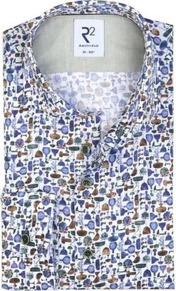 R2 Overhemd Wit Lampenprint -Kleding Verkoop 74898 1 1