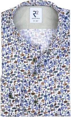 R2 Overhemd Wit Lampenprint