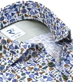 R2 Overhemd Wit Lampenprint -Kleding Verkoop 74898 3
