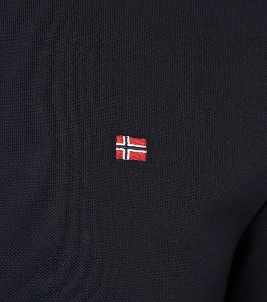 Napapijri Ealis Longsleeve Polo Navy 5 Napapijri Ealis Longsleeve Polo Navy - Image 3