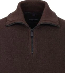 Casa Moda Halfzip Trui Bruin -Kleding Verkoop 75094 2 1
