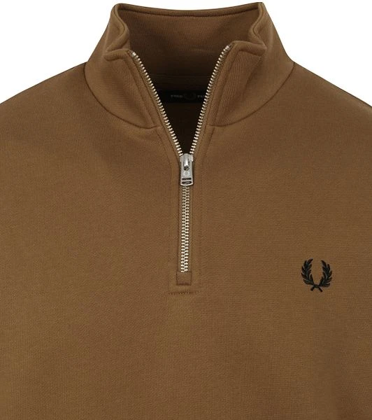 Fred Perry Half Zip Trui Bruin 4 Fred Perry Half Zip Trui Bruin - Image 2