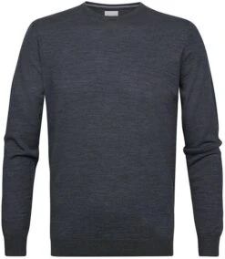 Profuomo Pullover Merinowol Antraciet