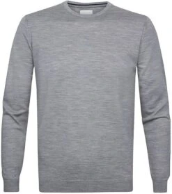 Profuomo Pullover Merinowol Grijs