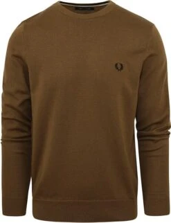 Fred Perry Trui Wol Mix Logo Bruin