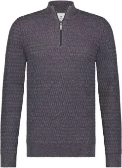 State Of Art Half Zip Structuur Donkerblauw -Kleding Verkoop 75267 1 1