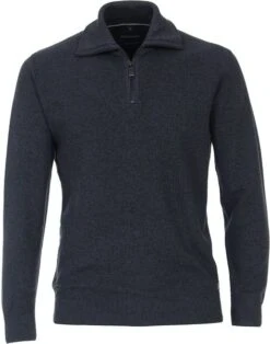 Casa Moda Halfzip Trui Donkerblauw