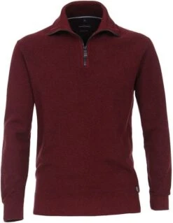 Casa Moda Halfzip Trui Bordeaux -Kleding Verkoop 75300 1 1