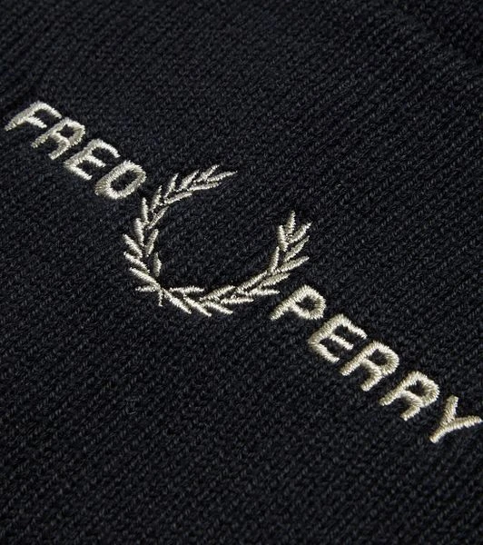 Fred Perry Muts Wol Logo Zwart 4 Fred Perry Muts Wol Logo Zwart - Image 2