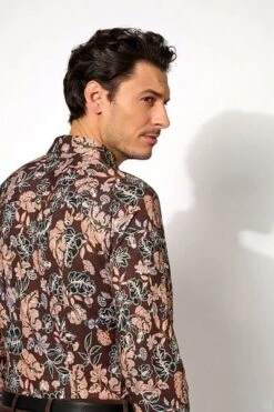 Desoto Overhemd Bloemenprint Bruin 9 Desoto Overhemd Bloemenprint Bruin -Kleding Verkoop 75542 2 1