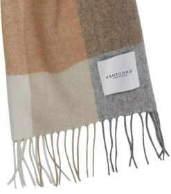 Profuomo Sjaal Lamswol Cognac Geruit -Kleding Verkoop 75585 2 1