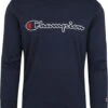 Champion Longsleeve T-Shirt Script Logo Navy -Kleding Verkoop 75609 1